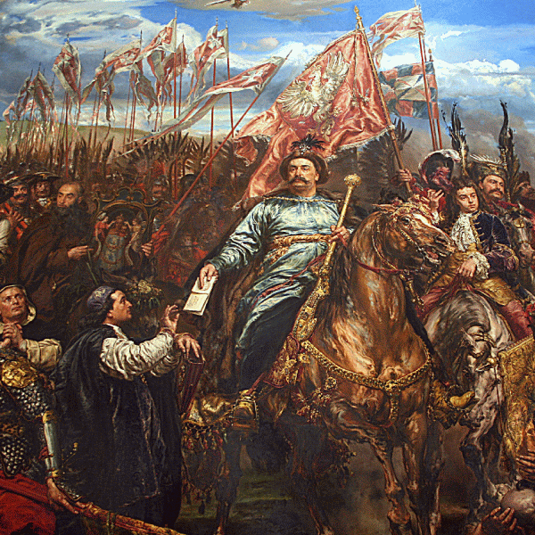 Victoria lui Jan Sobieski, regele Poloniei, contra turcilor în bătălia de la Viena - pictură de Jan Matejko (1838-1893). Victoria lui Jan Sobieski, regele Poloniei, contra turcilor în bătălia de la Viena - pictură de Jan Matejko (1838-1893).